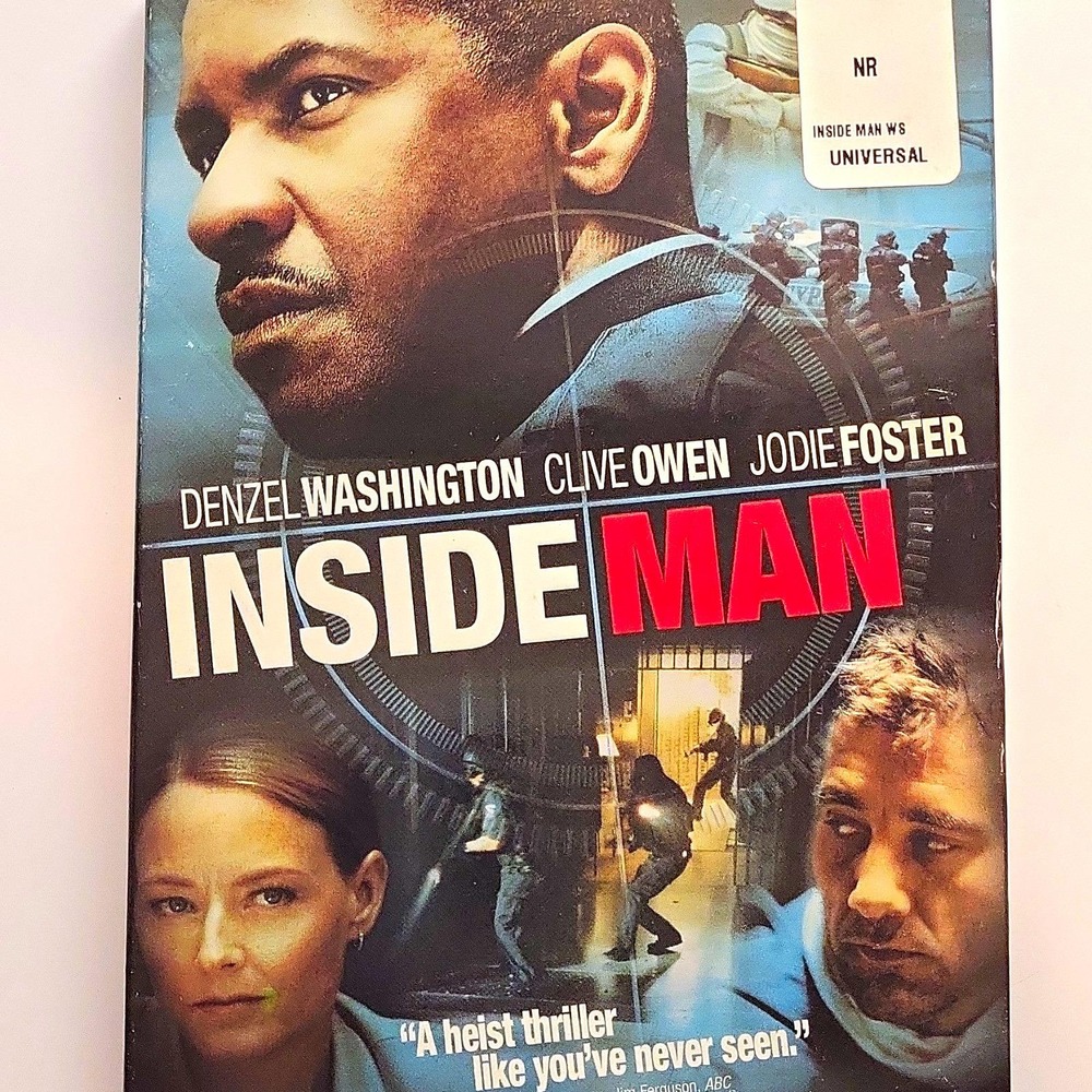 Universal Studios Inside Man DVD 2006 Denzel Washington Clive Owen Spike Lee